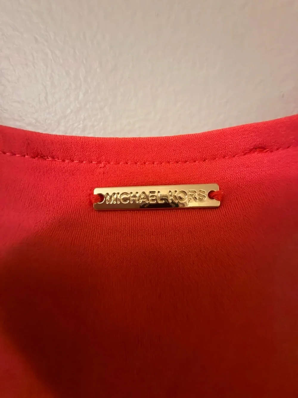 Red V-Neck Flutter Sleeve Top